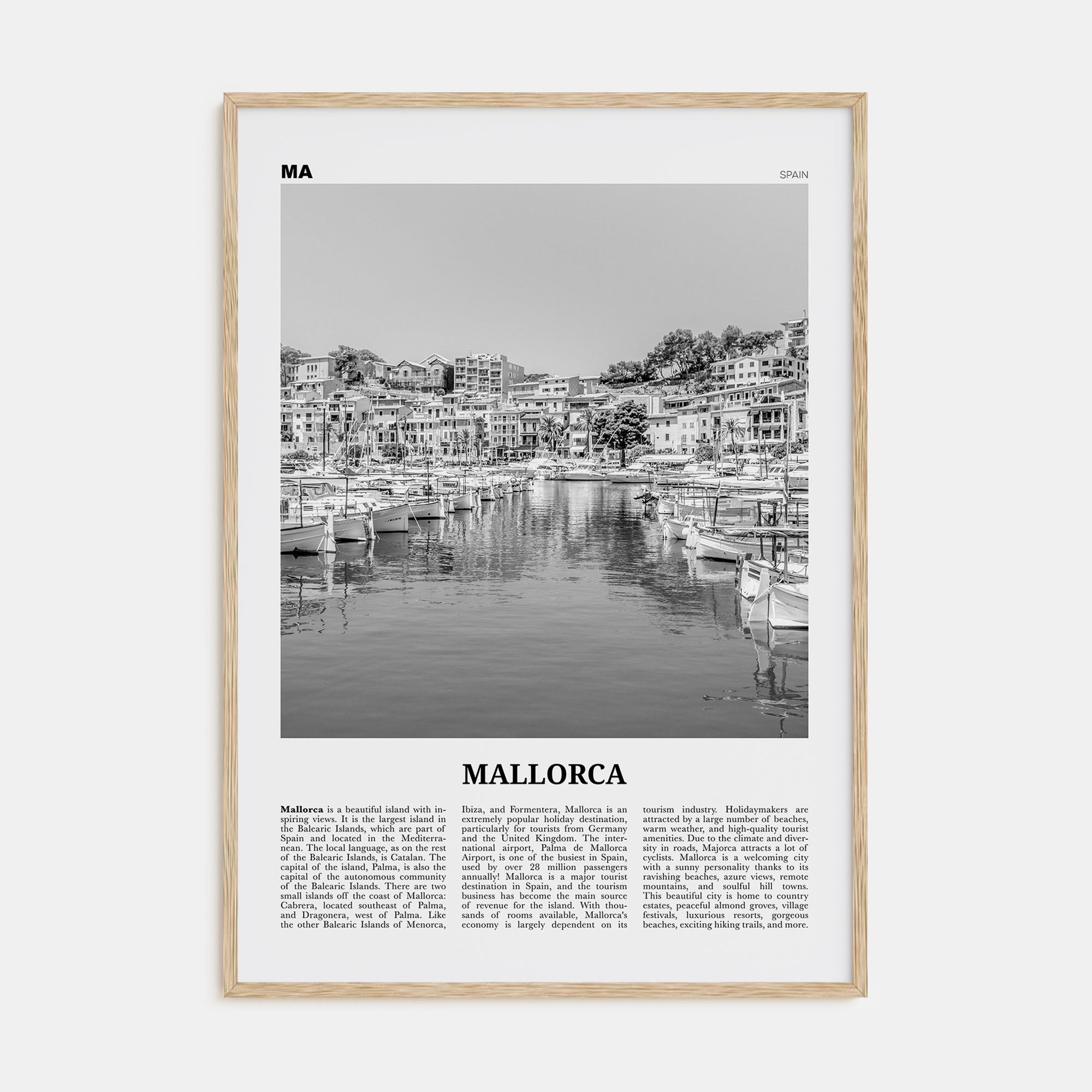 Mallorca Travel B&W No 2 Poster