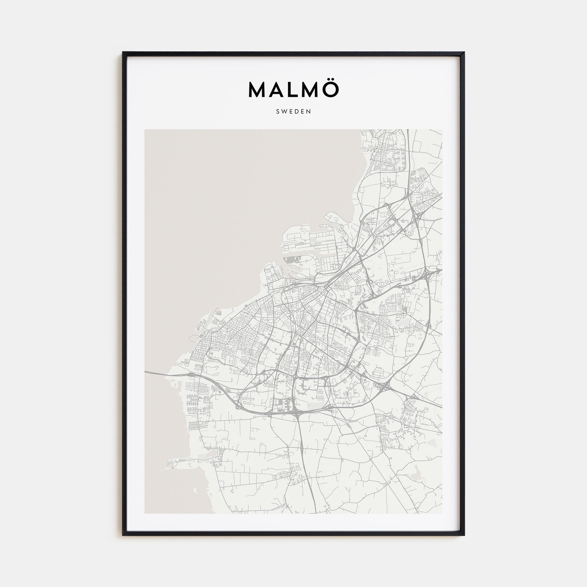 Malmö Map Portrait Poster
