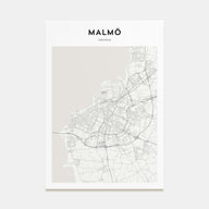 Malmö Map Portrait Poster