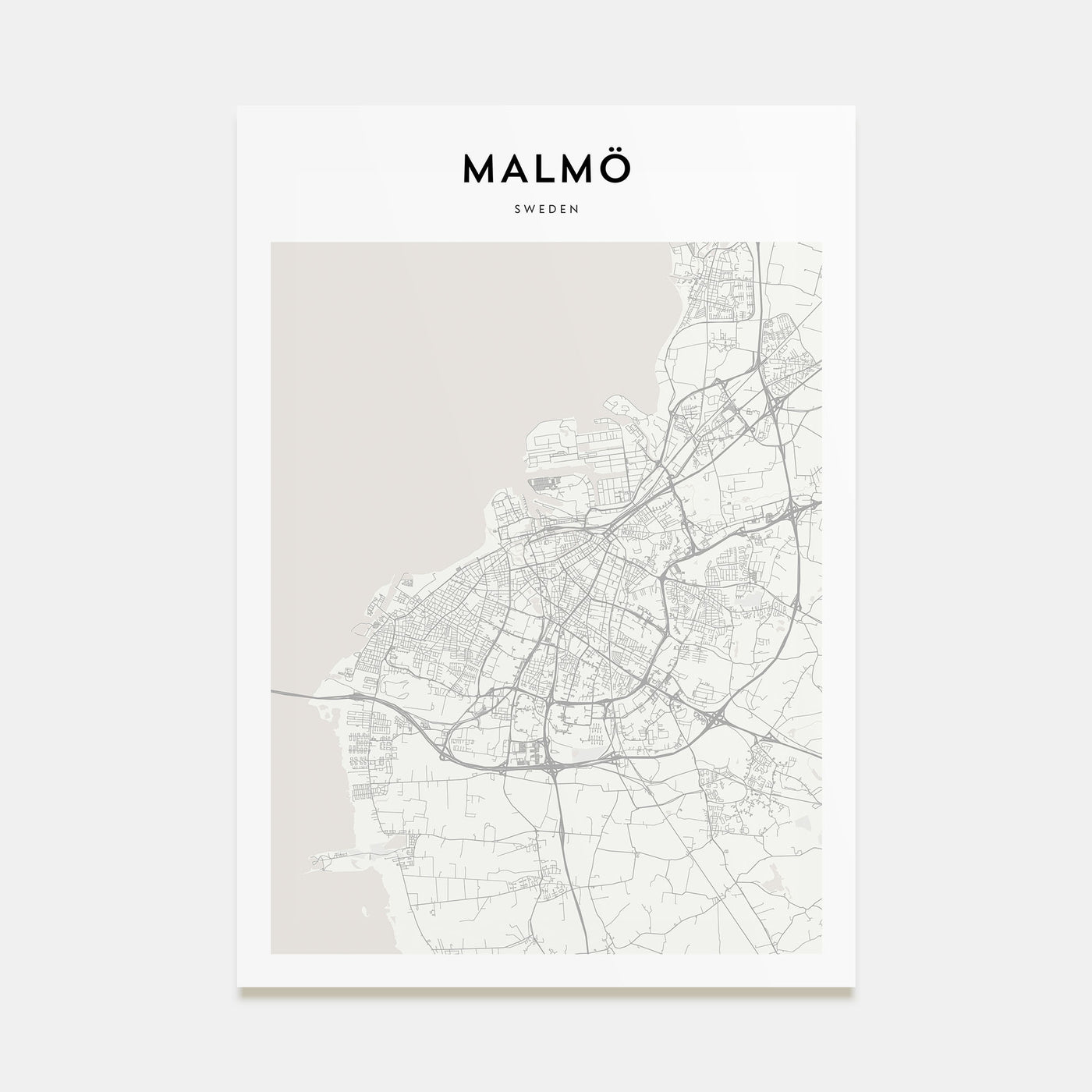 Malmö Map Portrait Poster