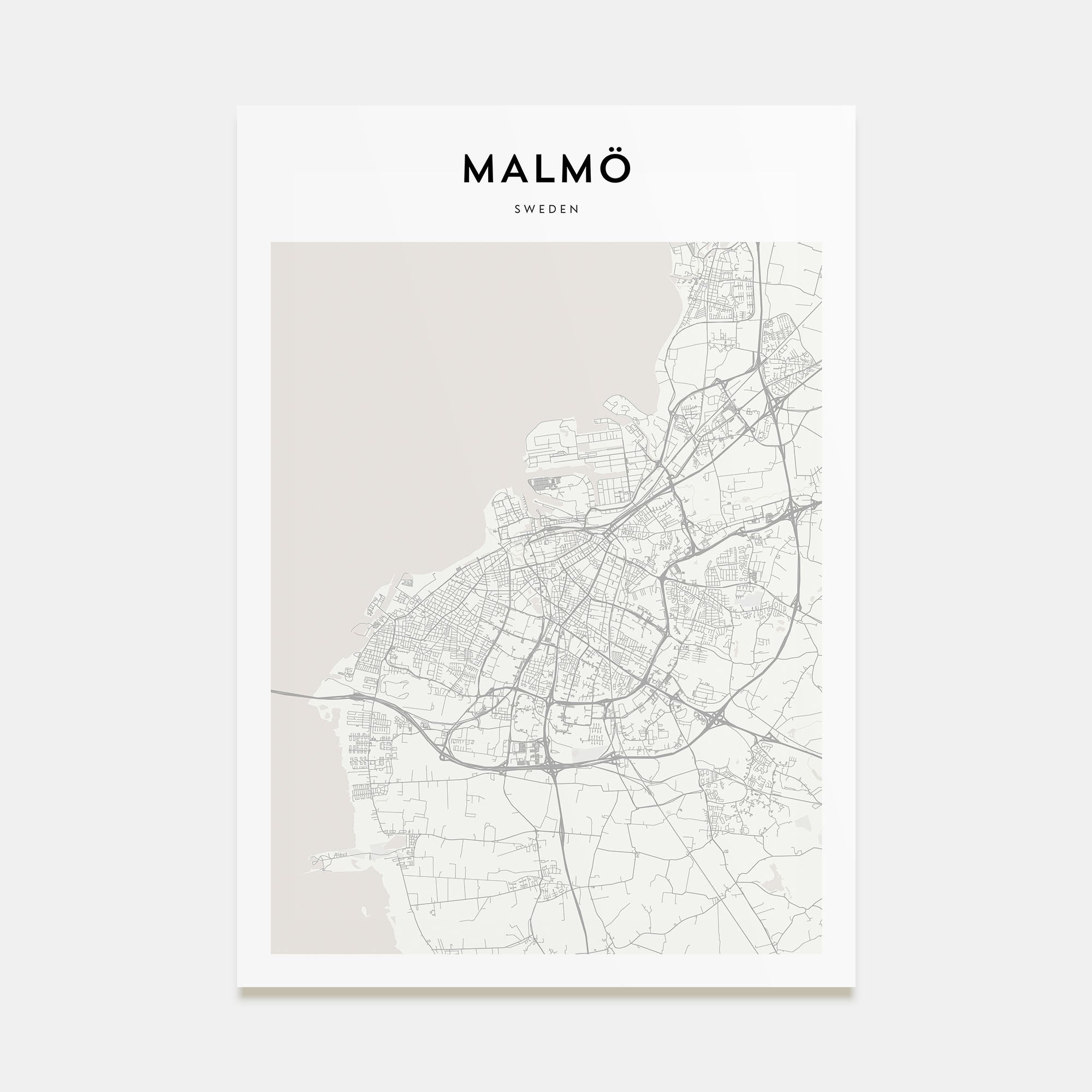 Malmö Map Portrait Poster