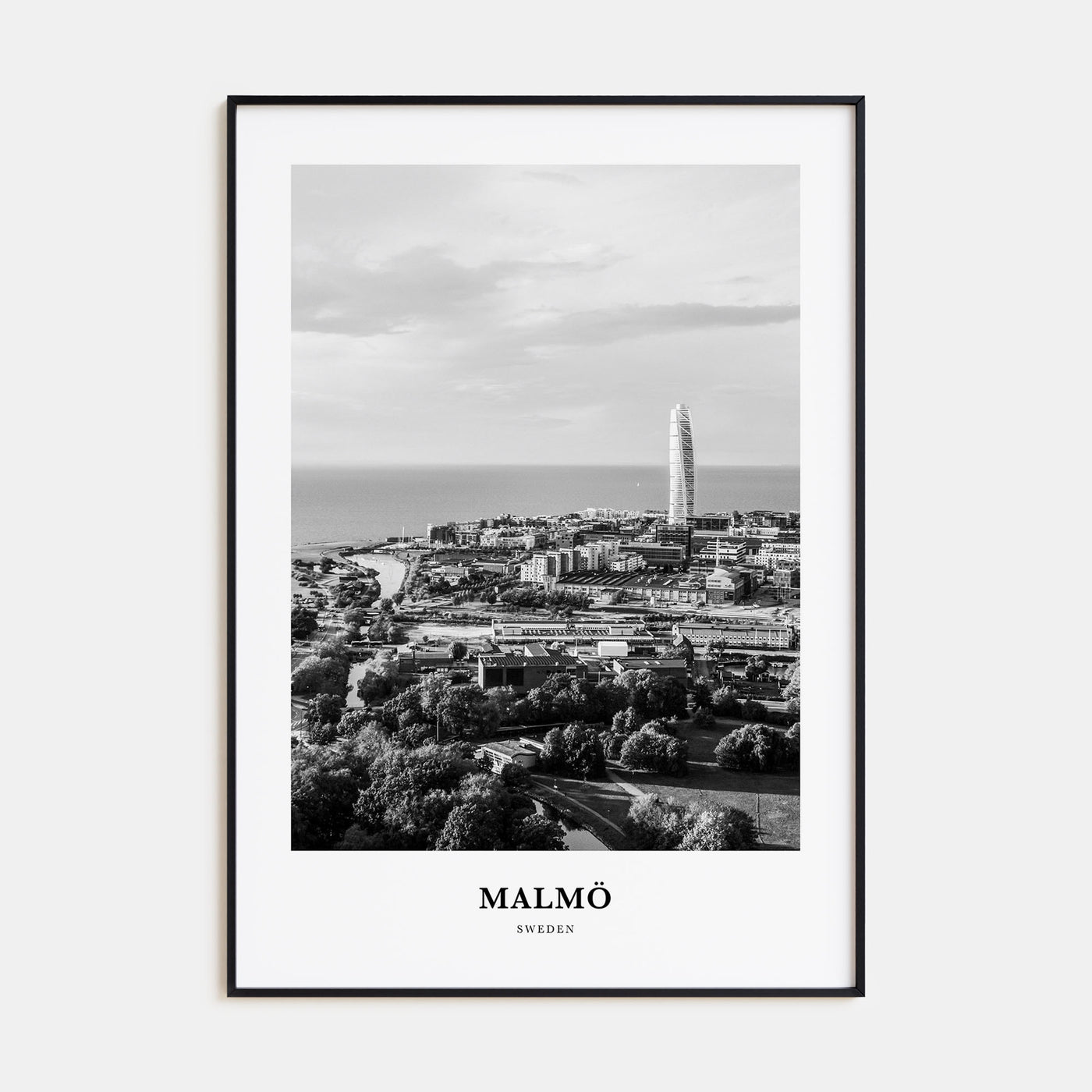 Malmö Portrait B&W Poster