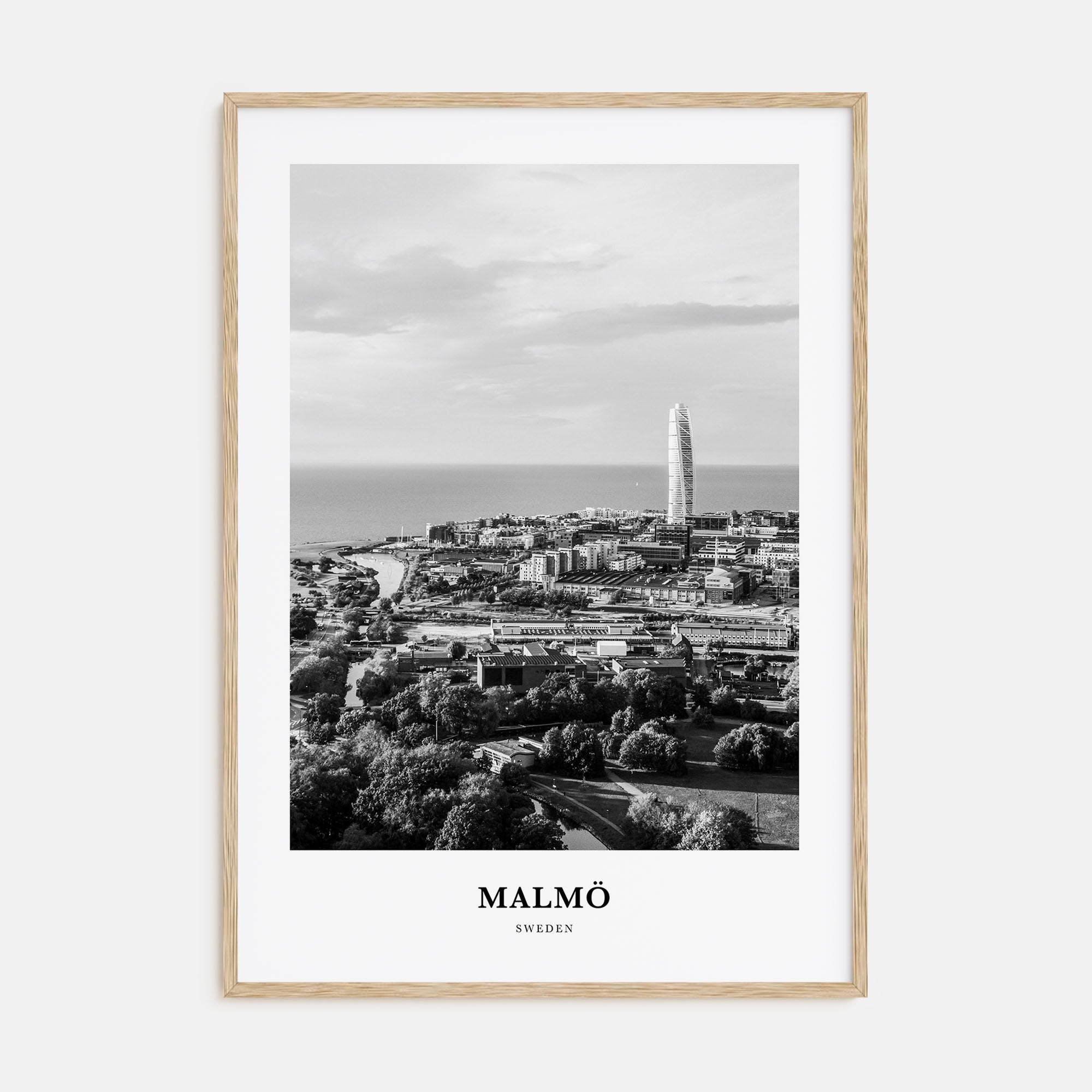 Malmö Portrait B&W Poster