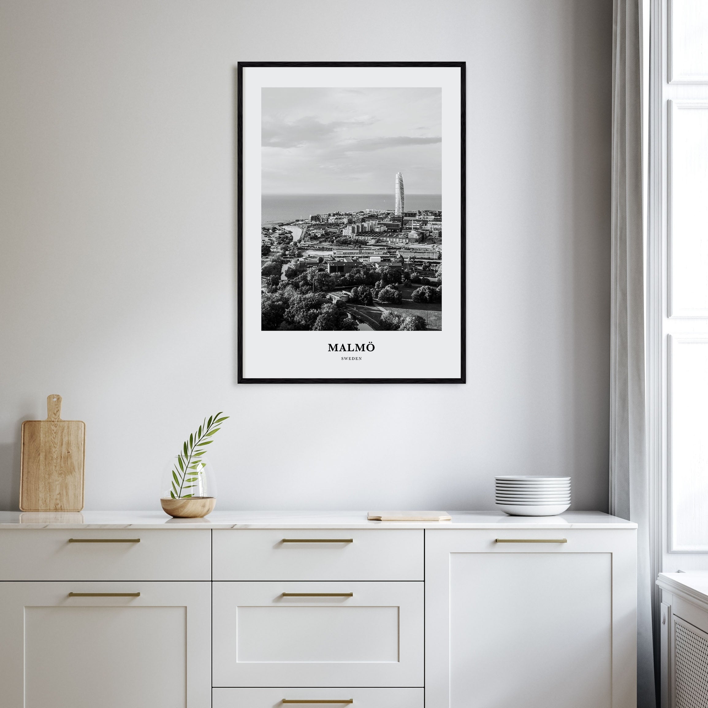 Malmö Portrait B&W Poster