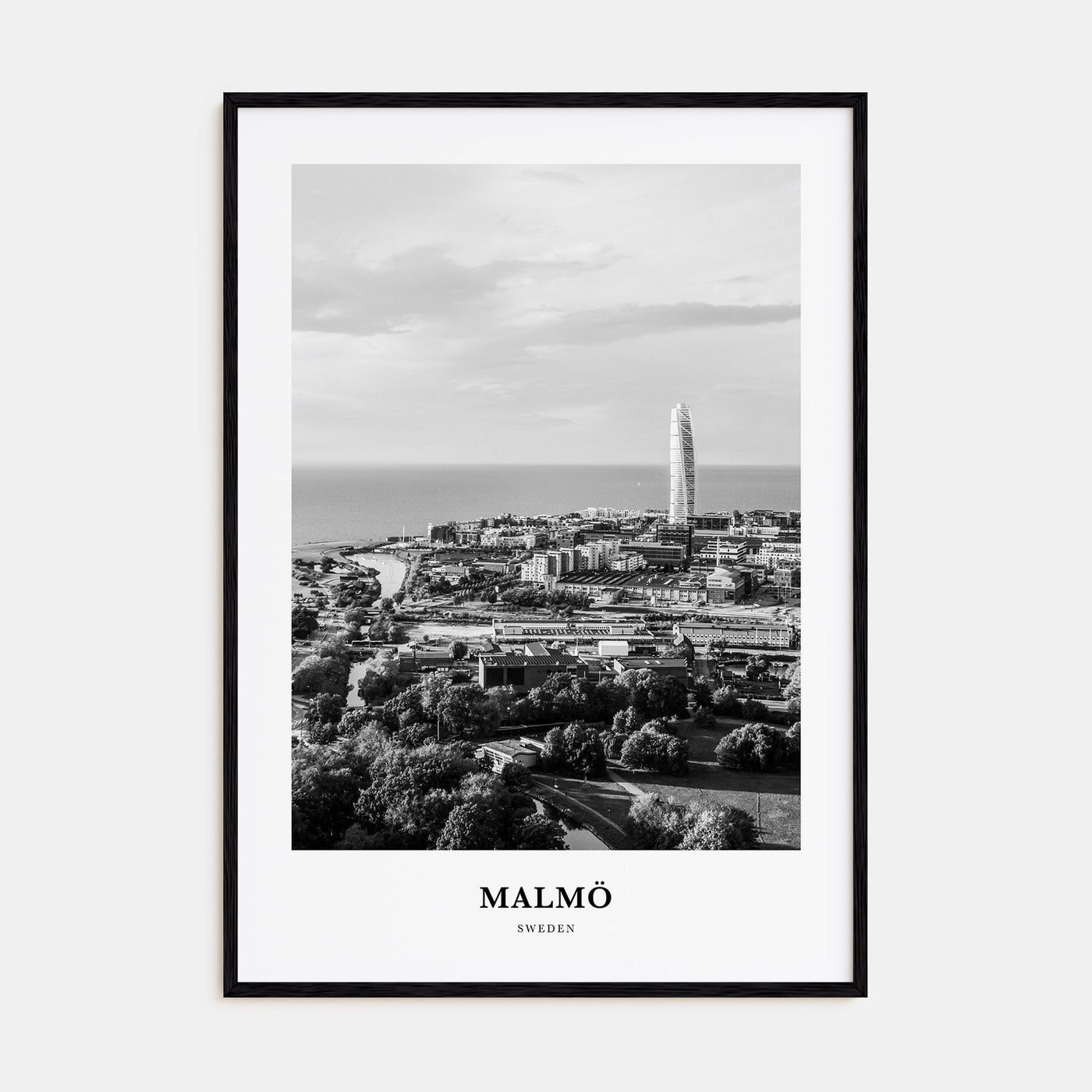 Malmö Portrait B&W Poster