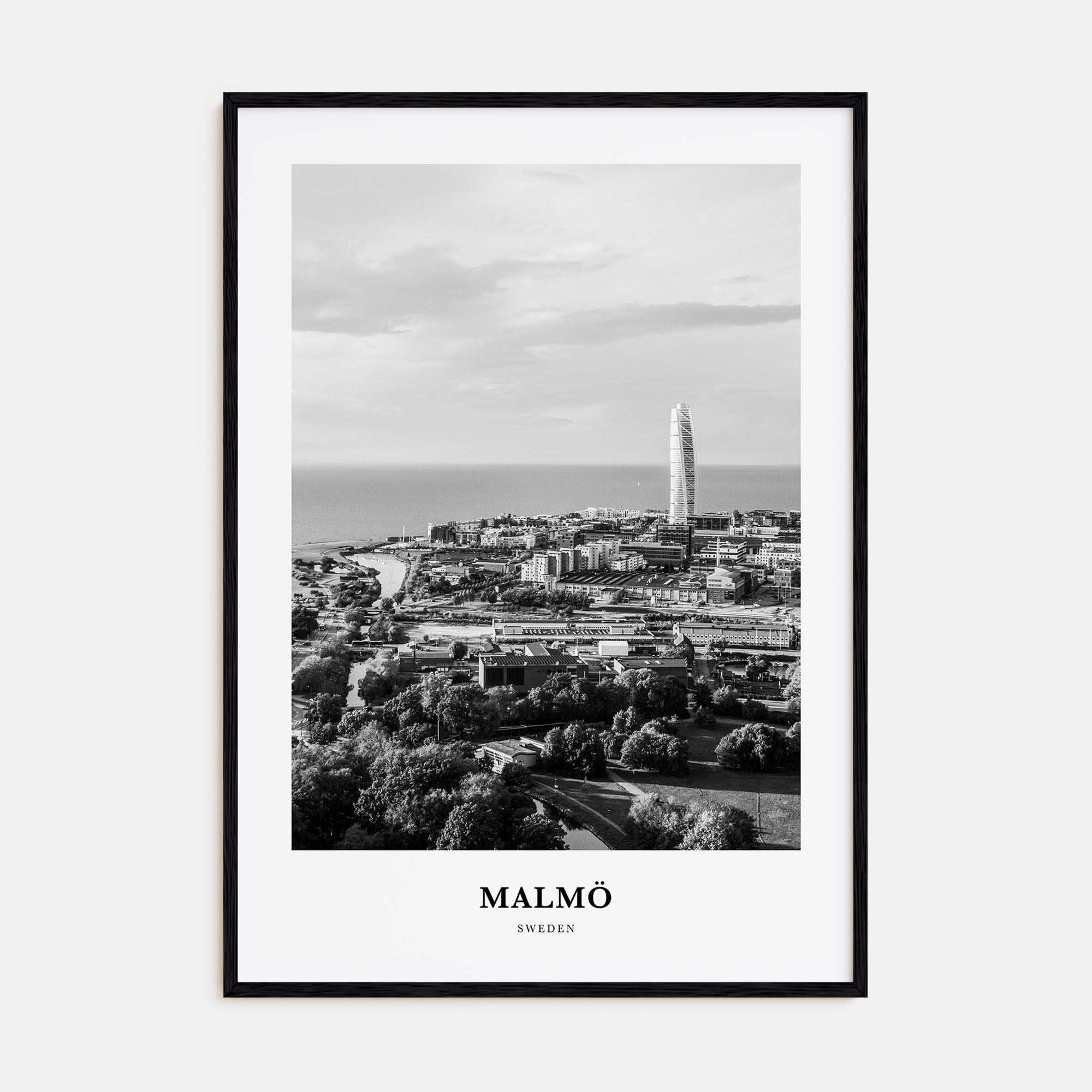 Malmö Portrait B&W Poster
