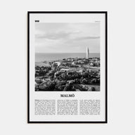 Malmö Travel B&W Poster