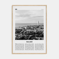 Malmö Travel B&W Poster