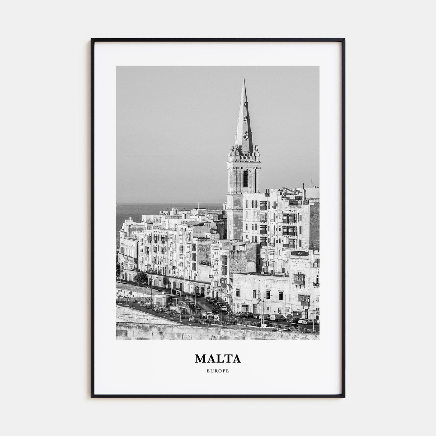 Malta Portrait B&W Poster