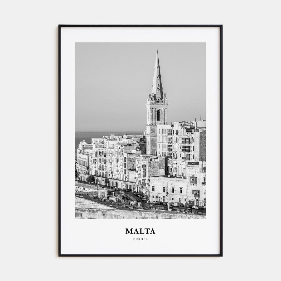 Malta Portrait B&W Poster