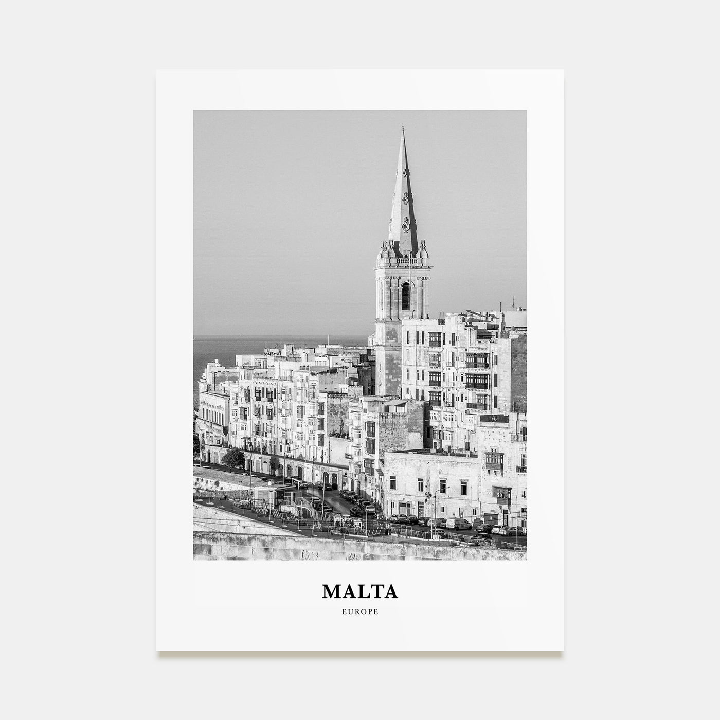 Malta Portrait B&W Poster