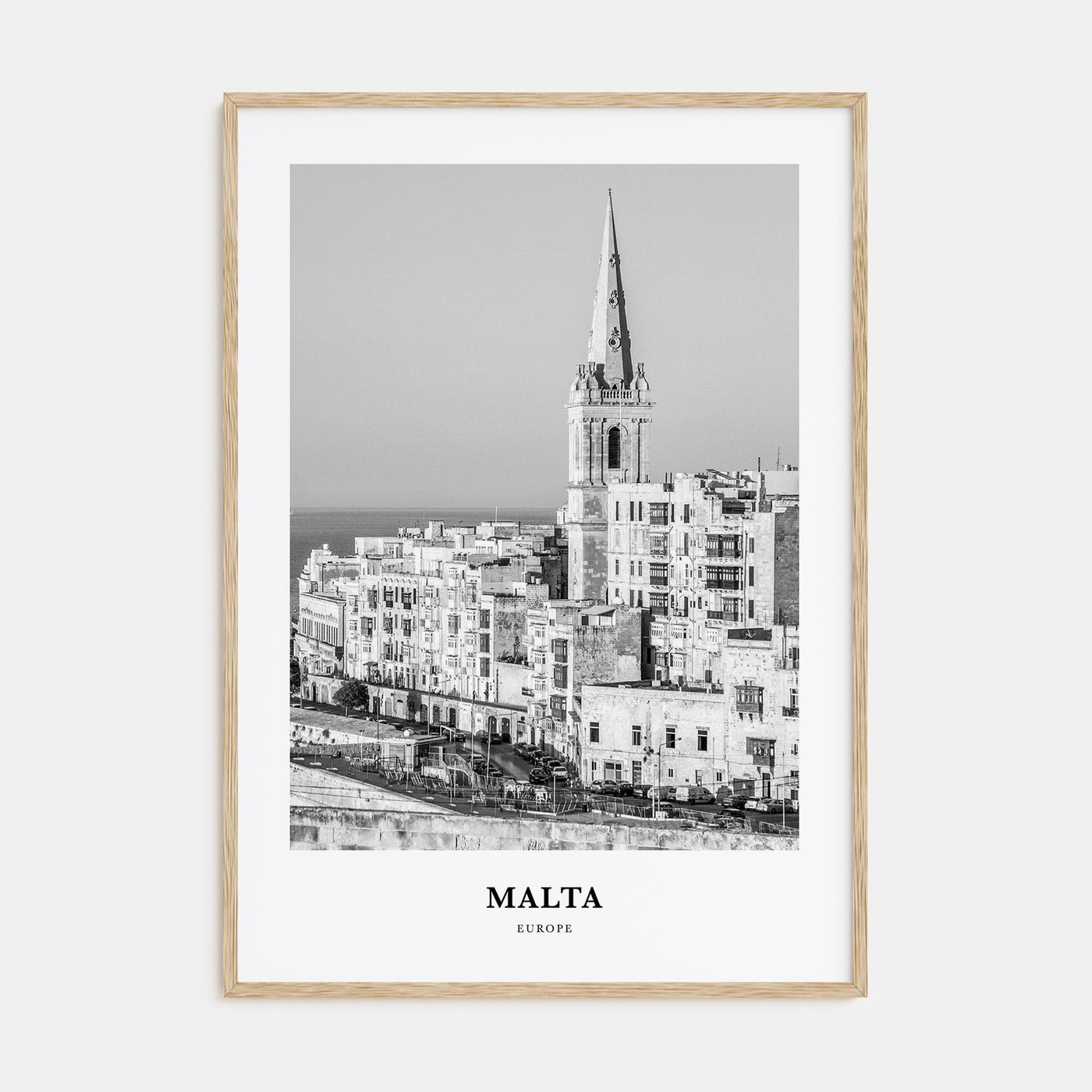 Malta Portrait B&W Poster