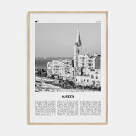 Malta Travel B&W Poster