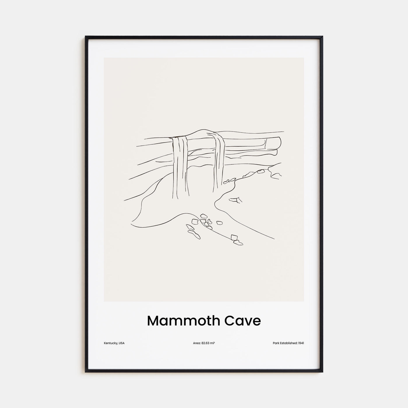 Mammoth Cave Drawn Poster