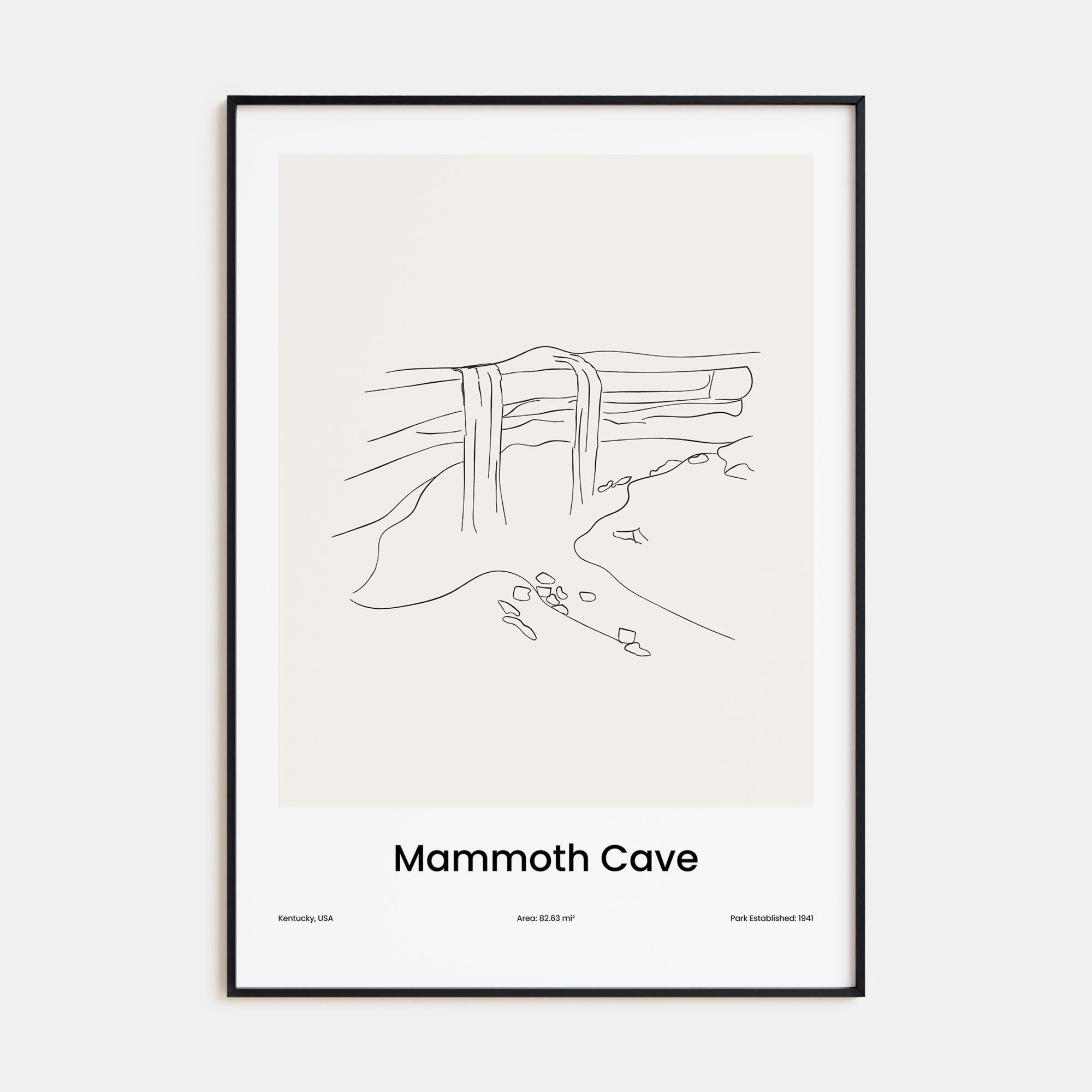 Mammoth Cave Drawn Poster