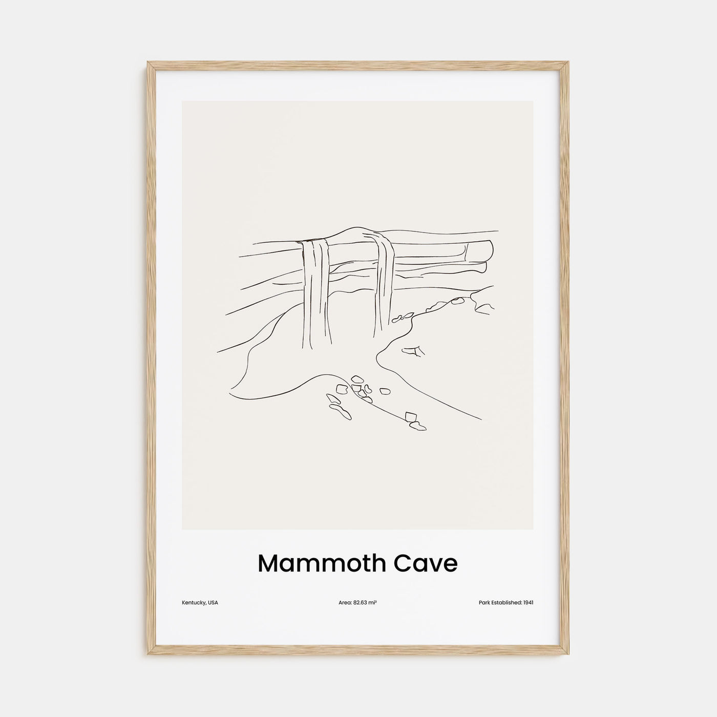 Mammoth Cave Drawn Poster