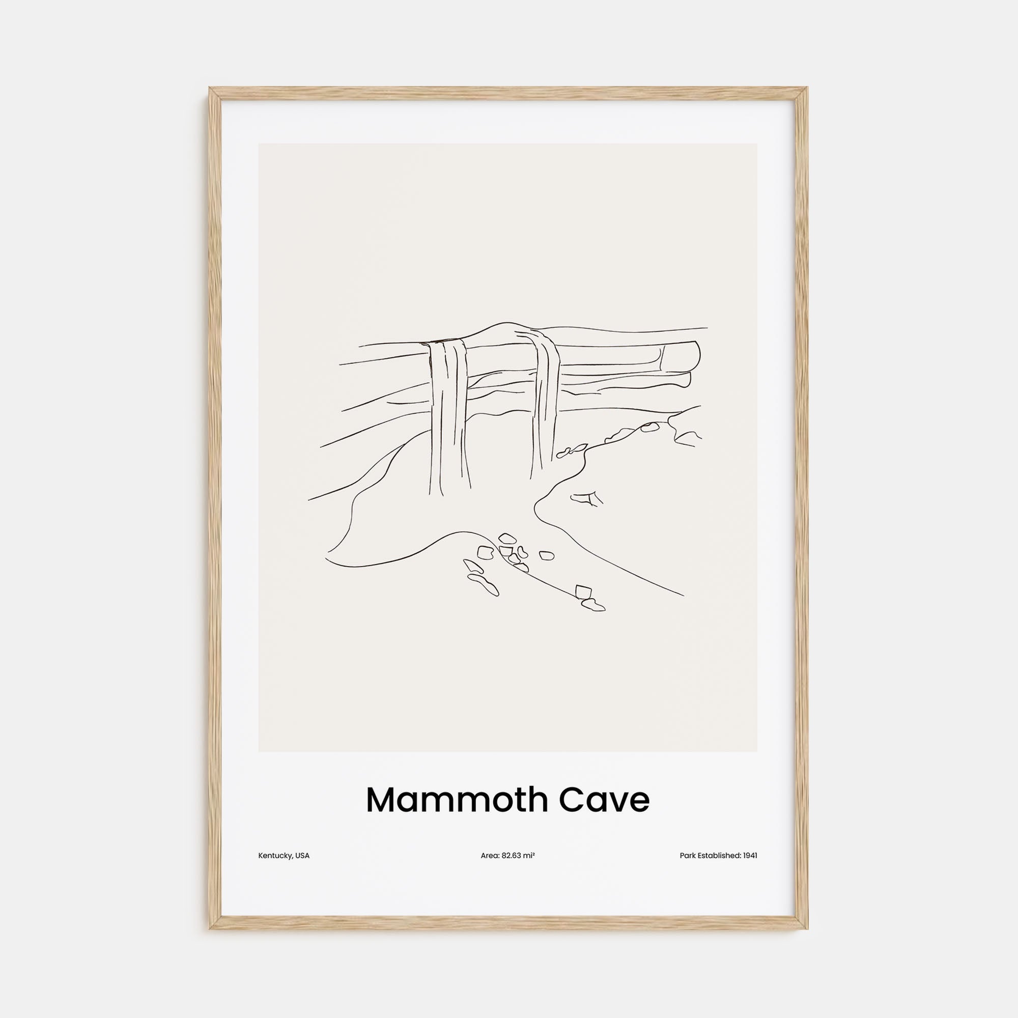 Mammoth Cave Drawn Poster