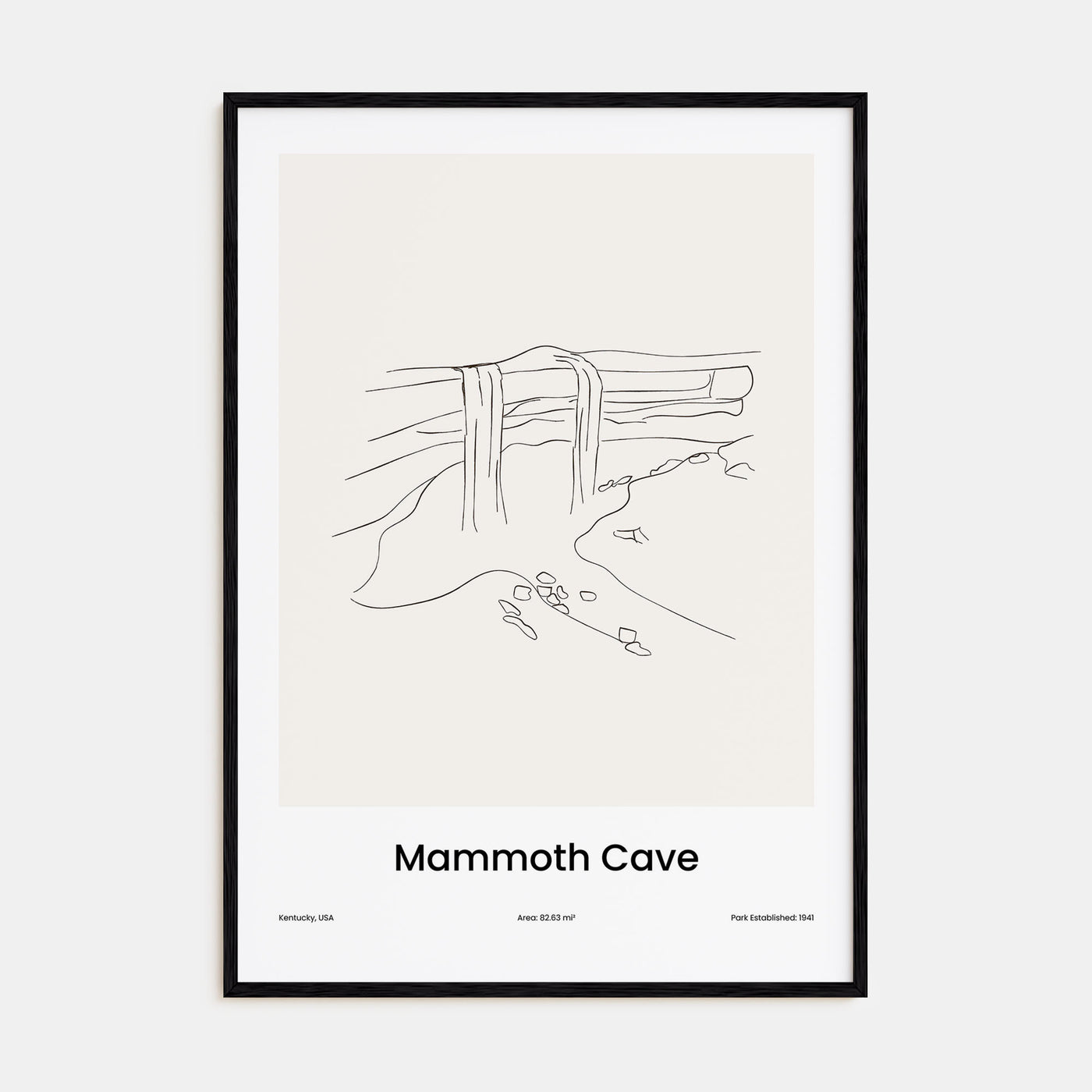 Mammoth Cave Drawn Poster