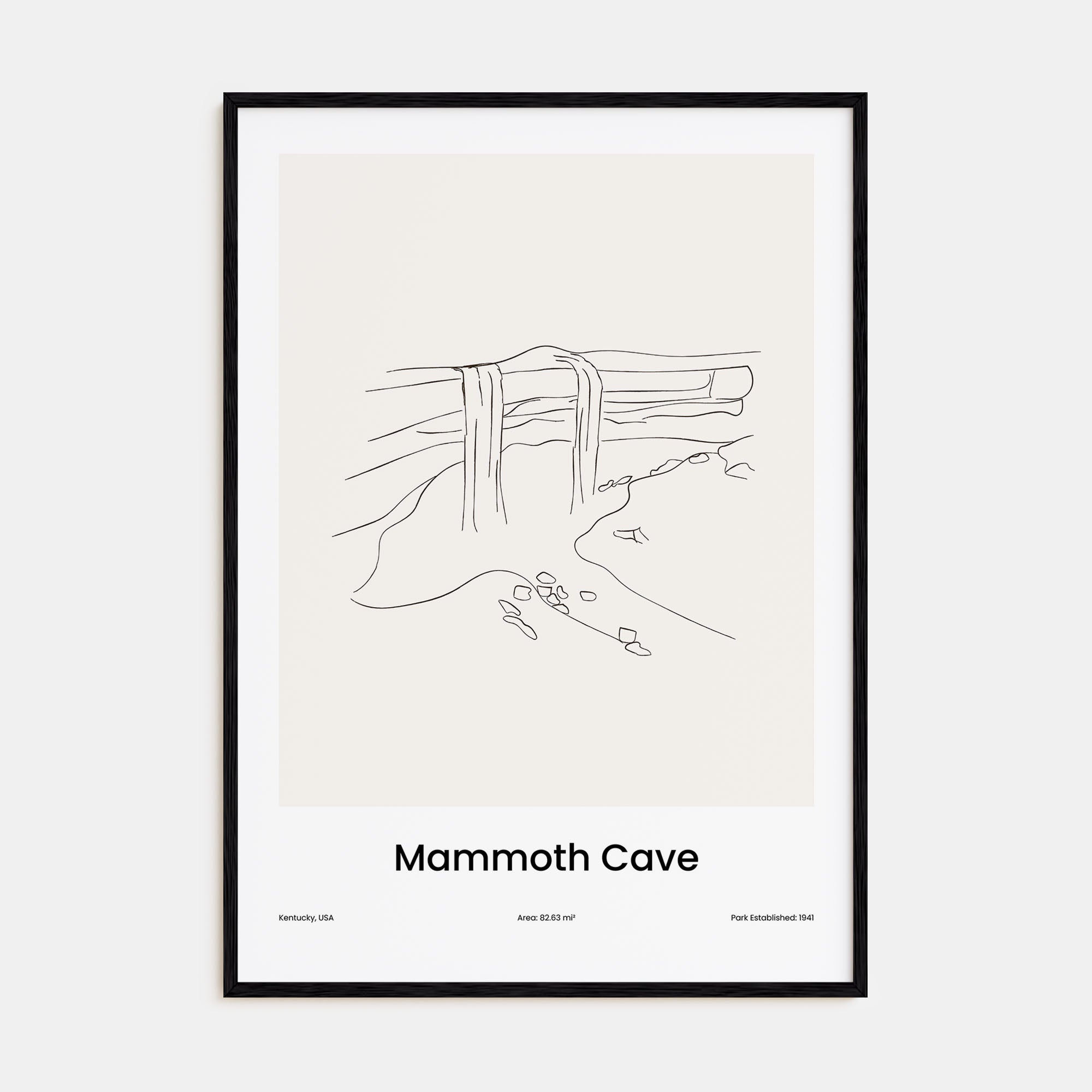 Mammoth Cave Drawn Poster
