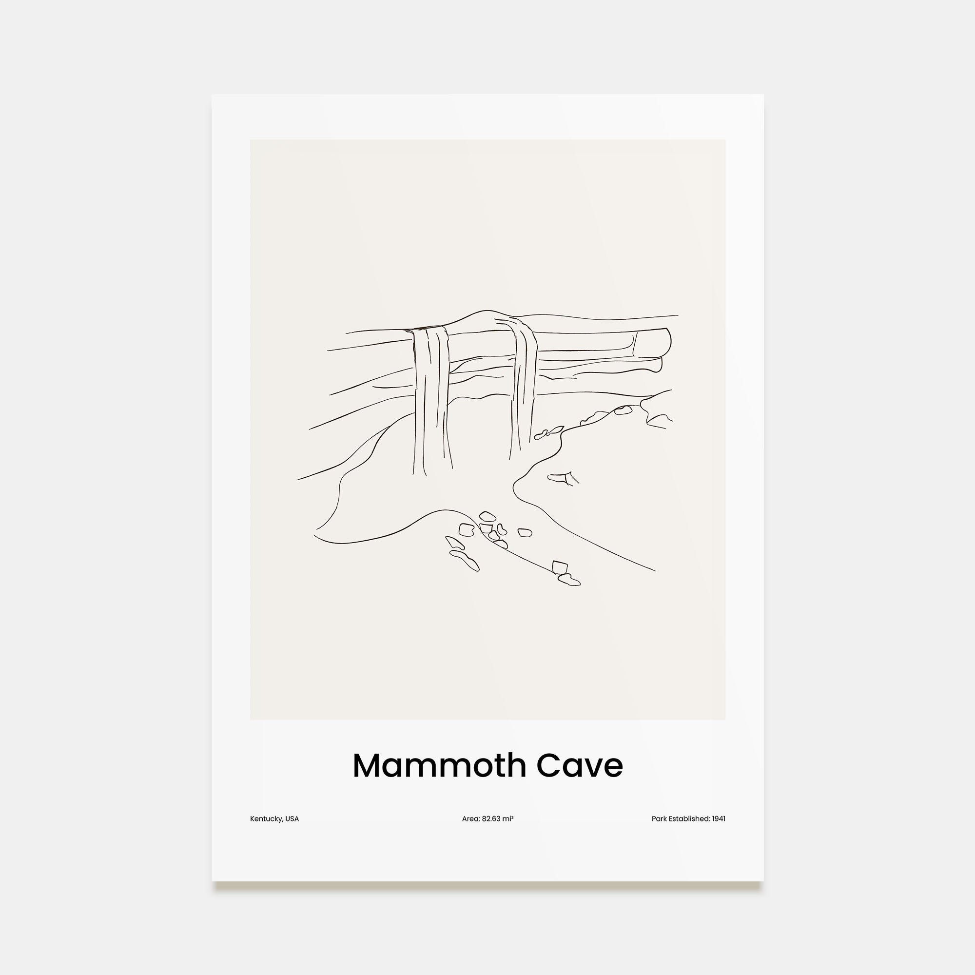 Mammoth Cave Drawn Poster