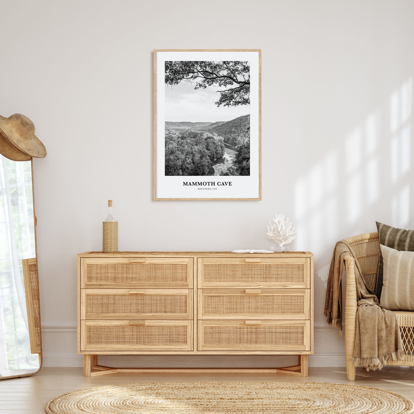 Mammoth Cave Portrait B&W Poster