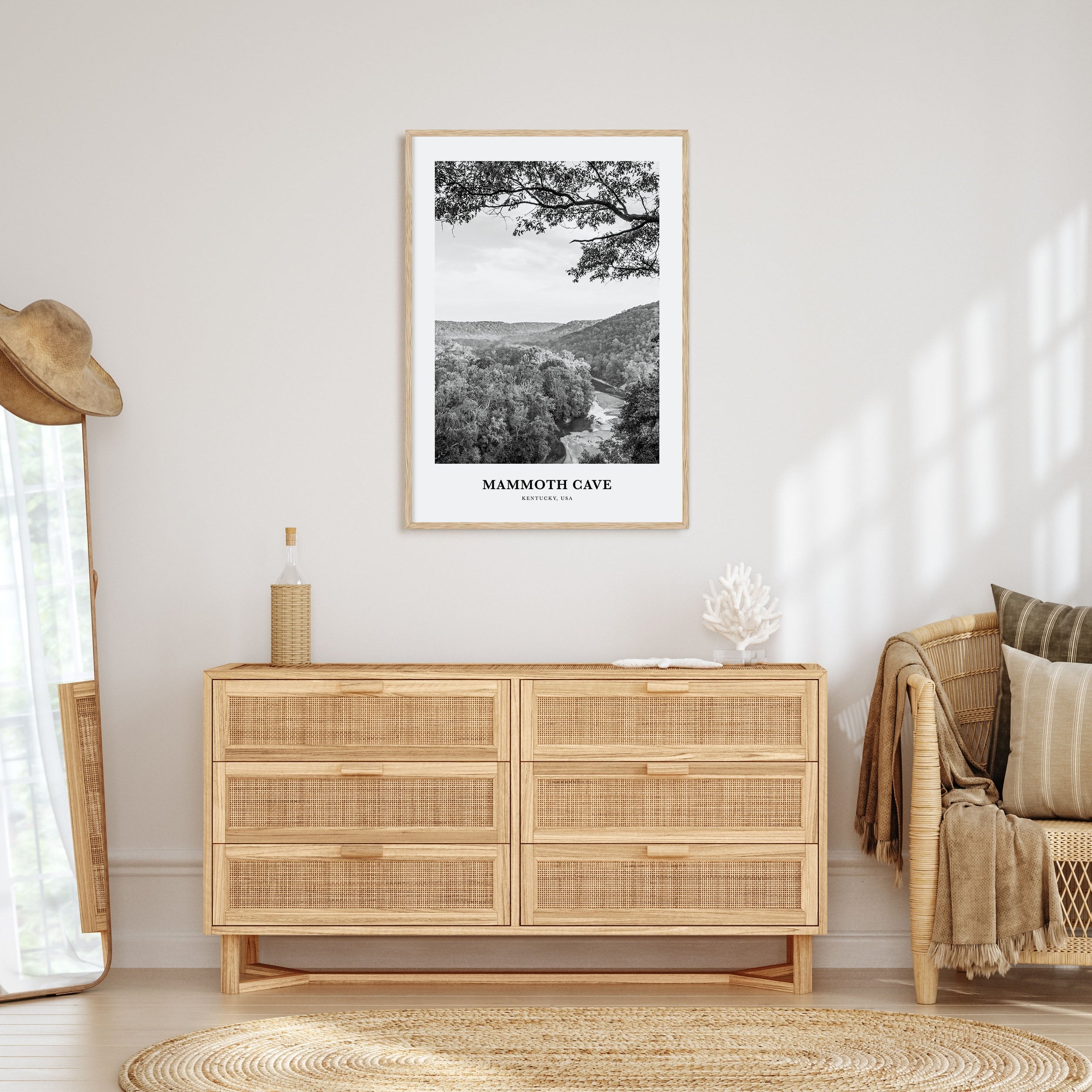 Mammoth Cave Portrait B&W Poster