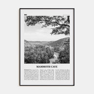 Mammoth Cave Travel B&W Poster