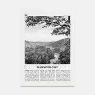 Mammoth Cave Travel B&W Poster