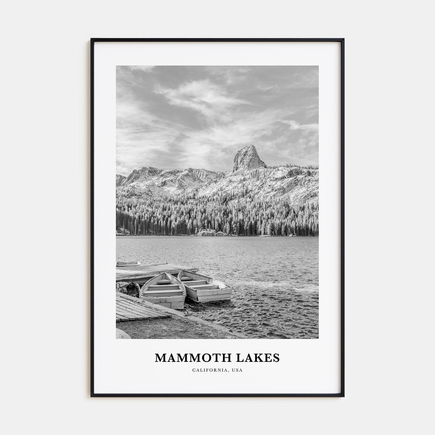Mammoth Lakes Portrait B&W Poster
