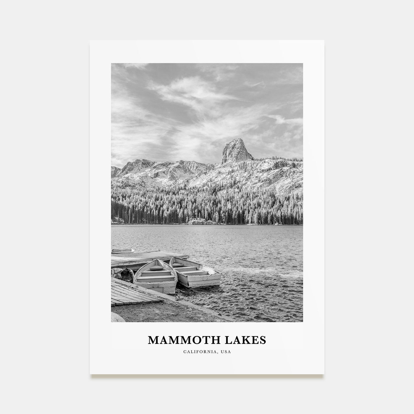 Mammoth Lakes Portrait B&W Poster