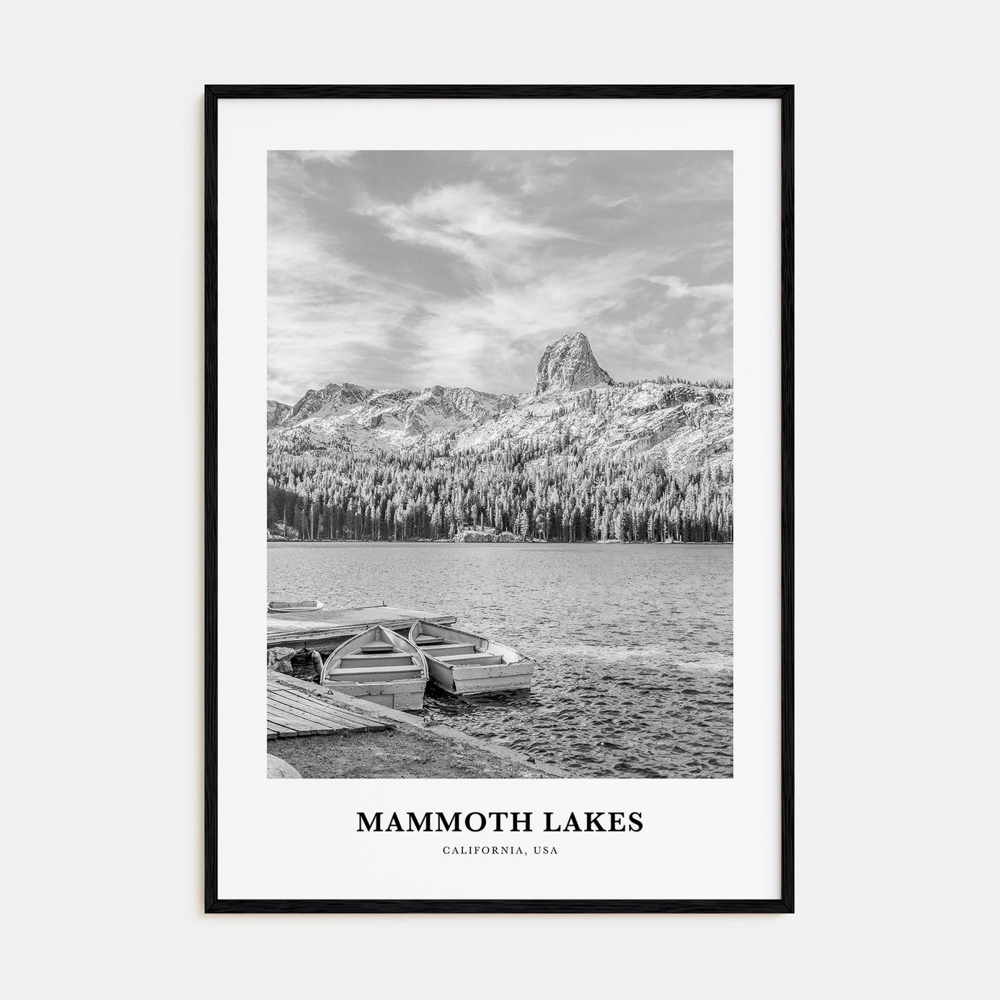 Mammoth Lakes Portrait B&W Poster