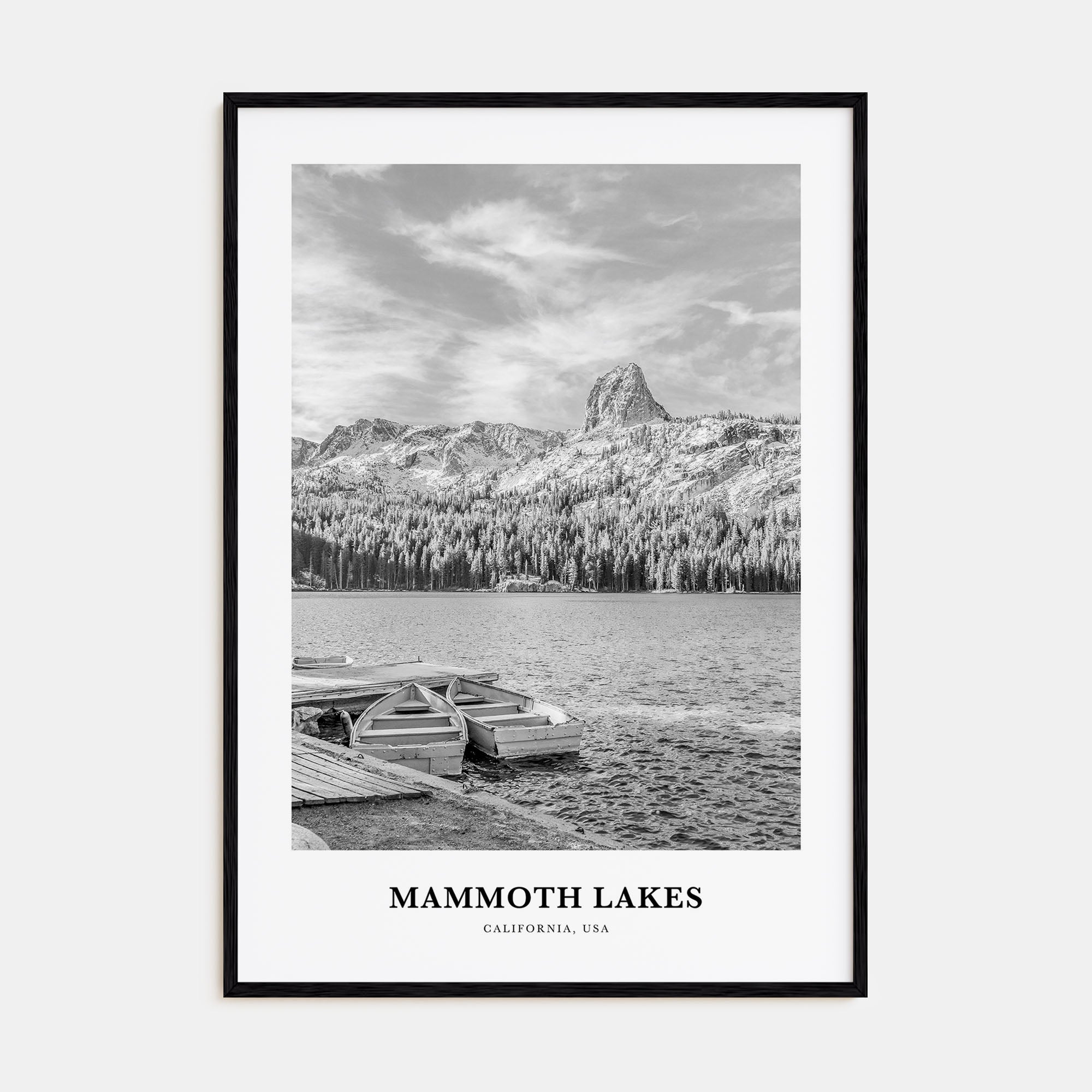 Mammoth Lakes Portrait B&W Poster