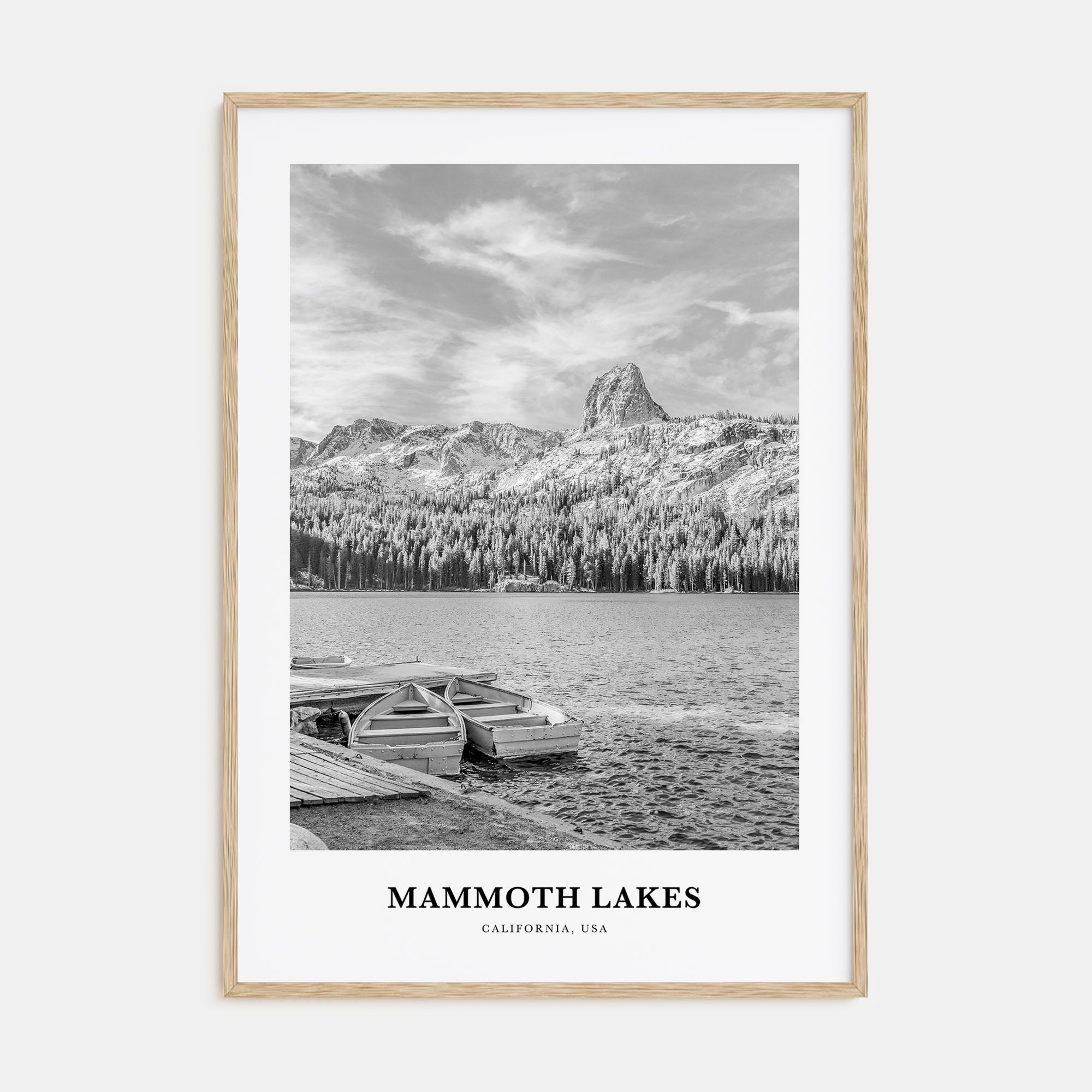 Mammoth Lakes Portrait B&W Poster