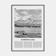 Mammoth Lakes Travel B&W Poster