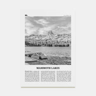 Mammoth Lakes Travel B&W Poster