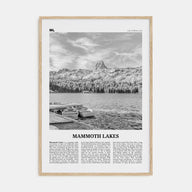 Mammoth Lakes Travel B&W Poster