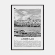 Mammoth Lakes Travel B&W Poster