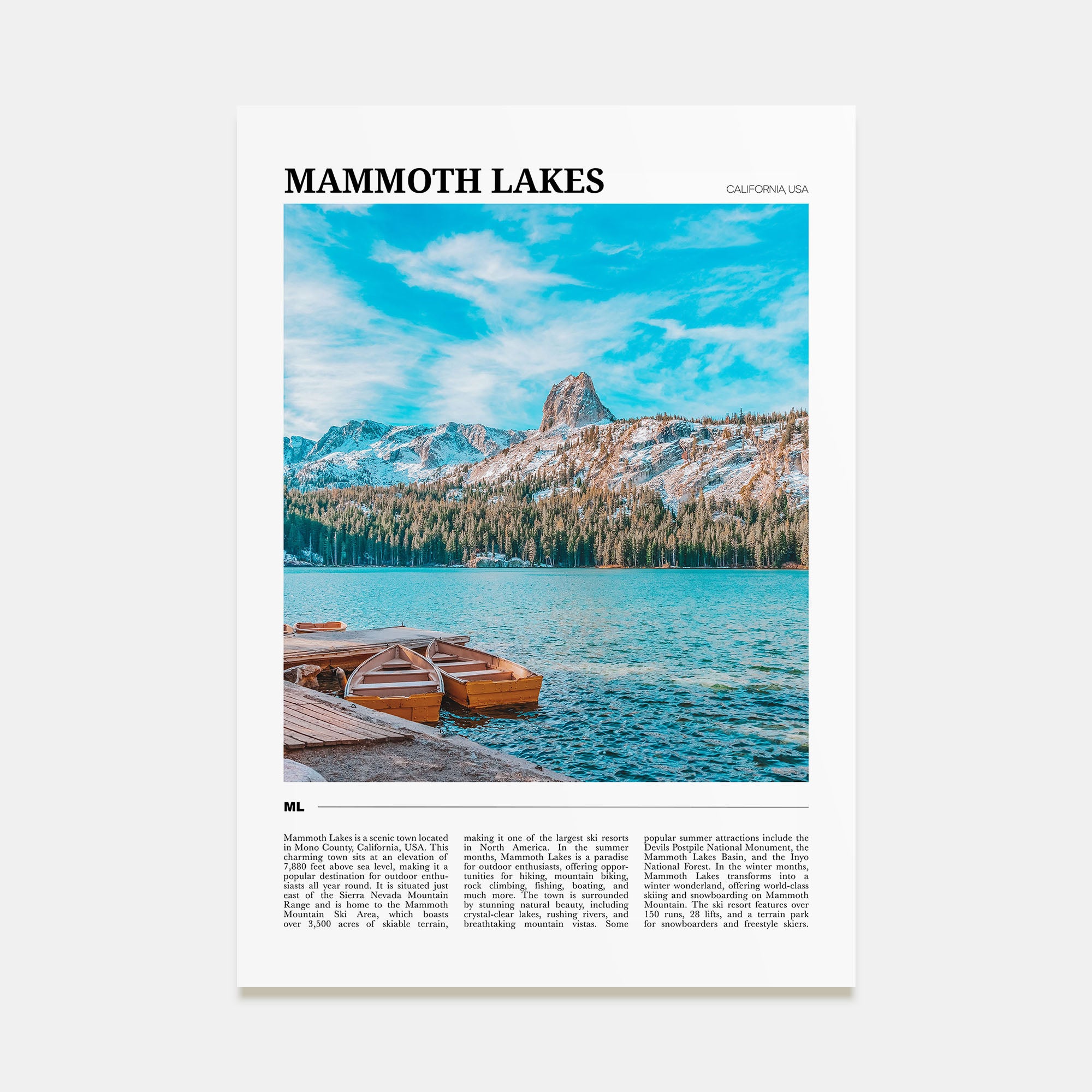 Mammoth Lakes Travel Color Poster