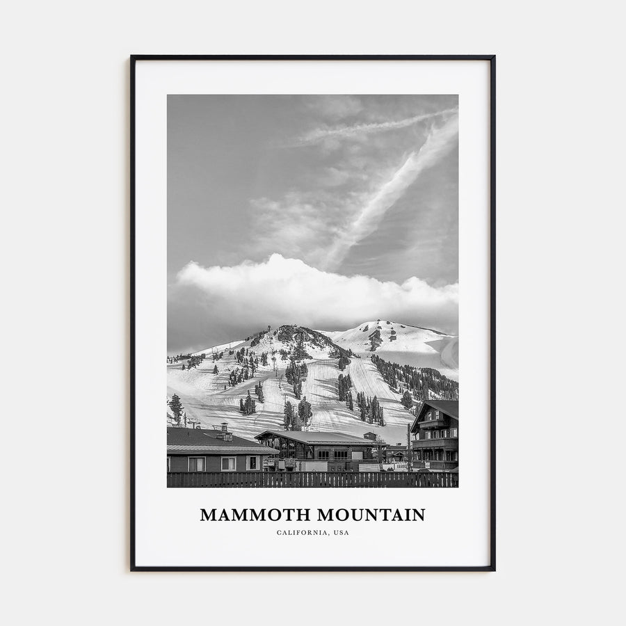 Mammoth Mountain Portrait B&W Poster