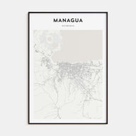 Managua Map Portrait Poster