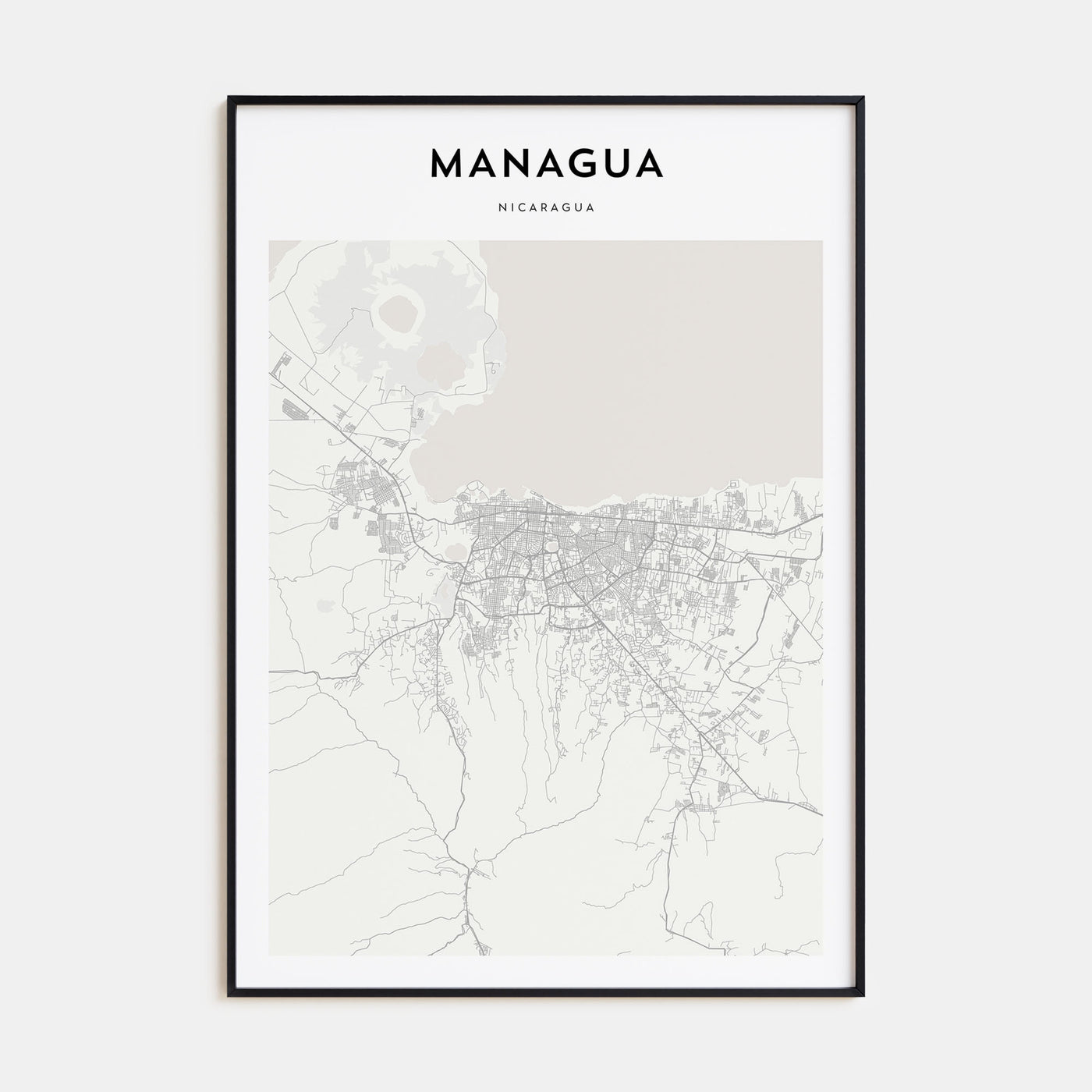 Managua Map Portrait Poster