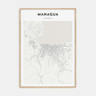 Managua Map Portrait Poster