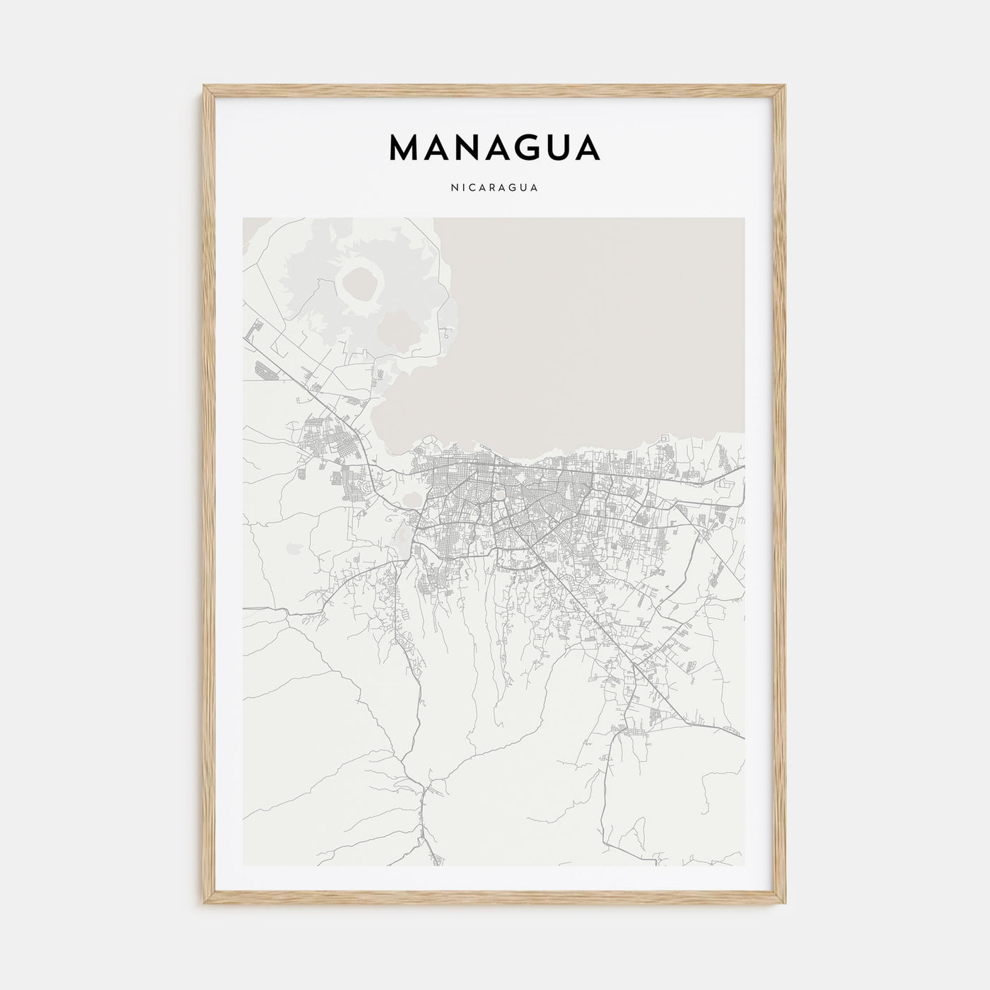 Managua Map Portrait Poster