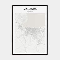 Managua Map Portrait Poster