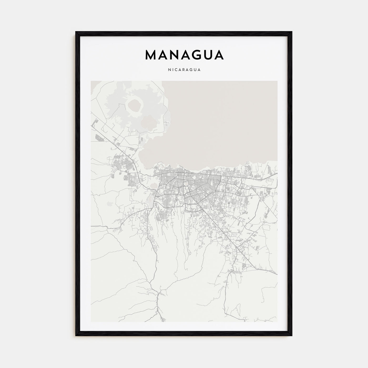Managua Map Portrait Poster