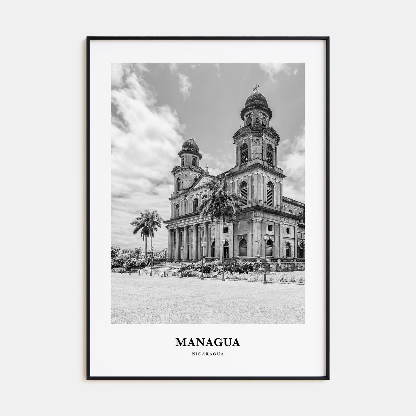 Managua Portrait B&W Poster