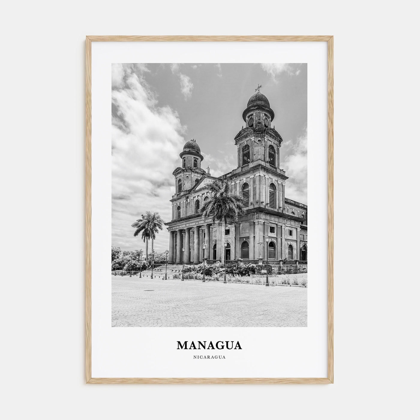 Managua Portrait B&W Poster