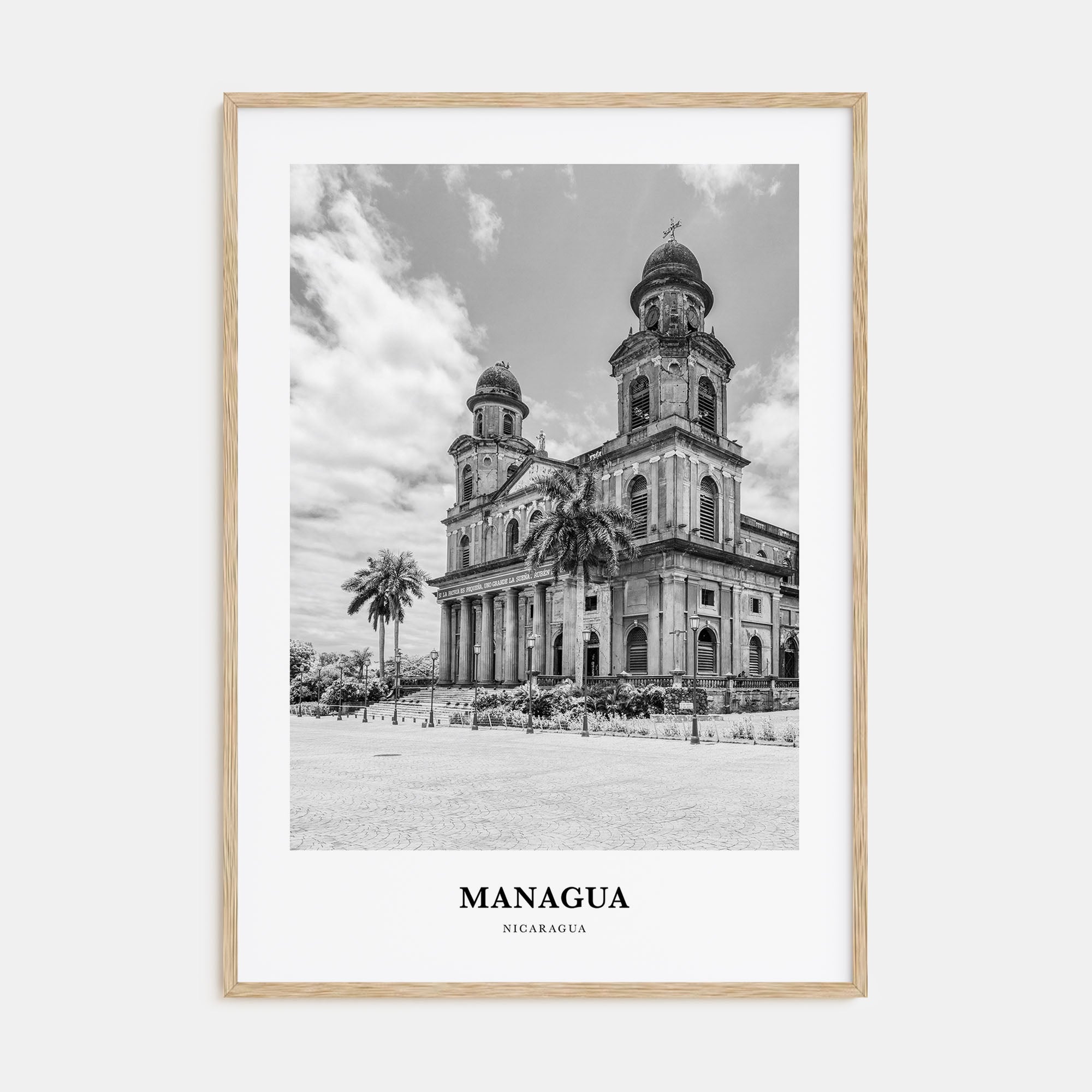 Managua Portrait B&W Poster