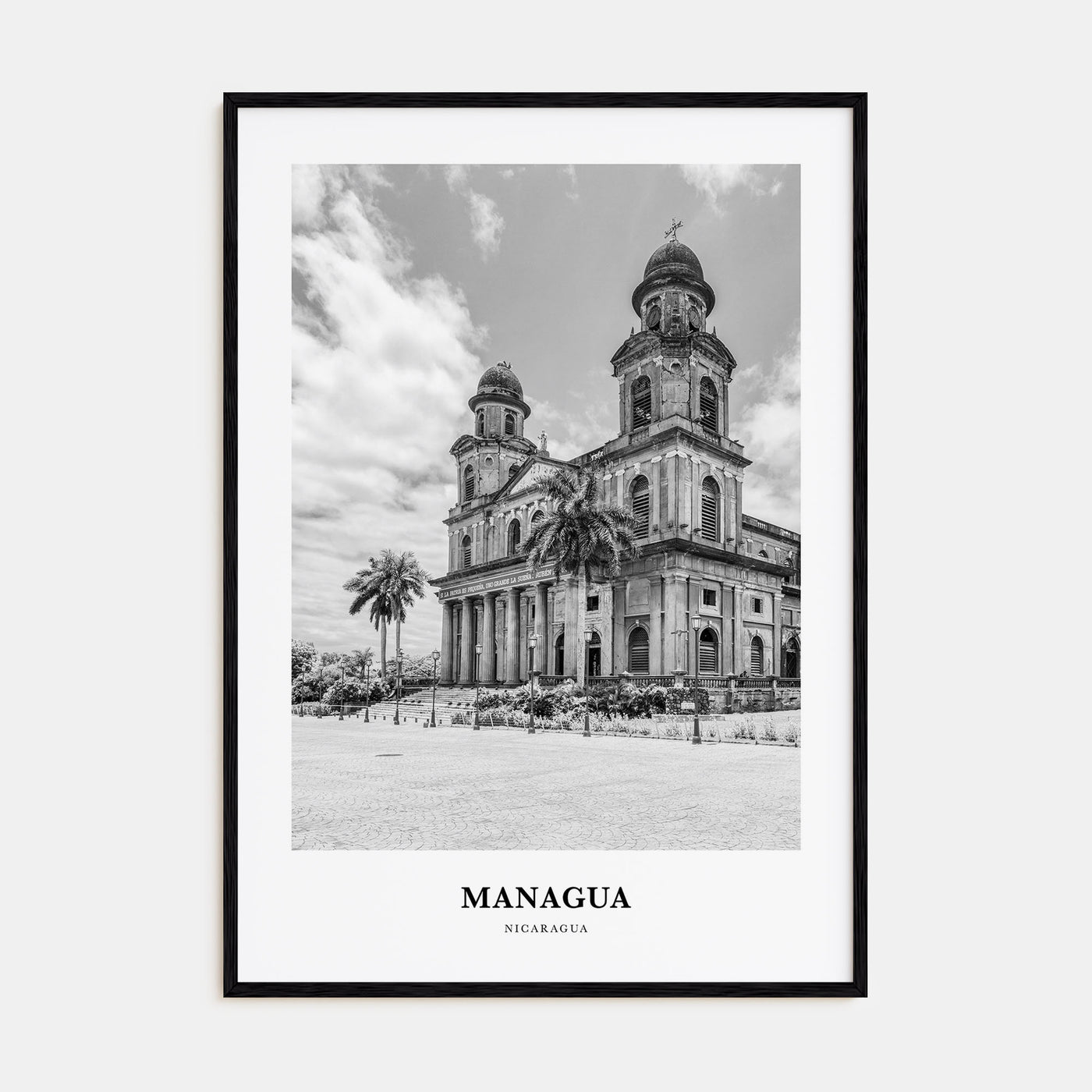 Managua Portrait B&W Poster