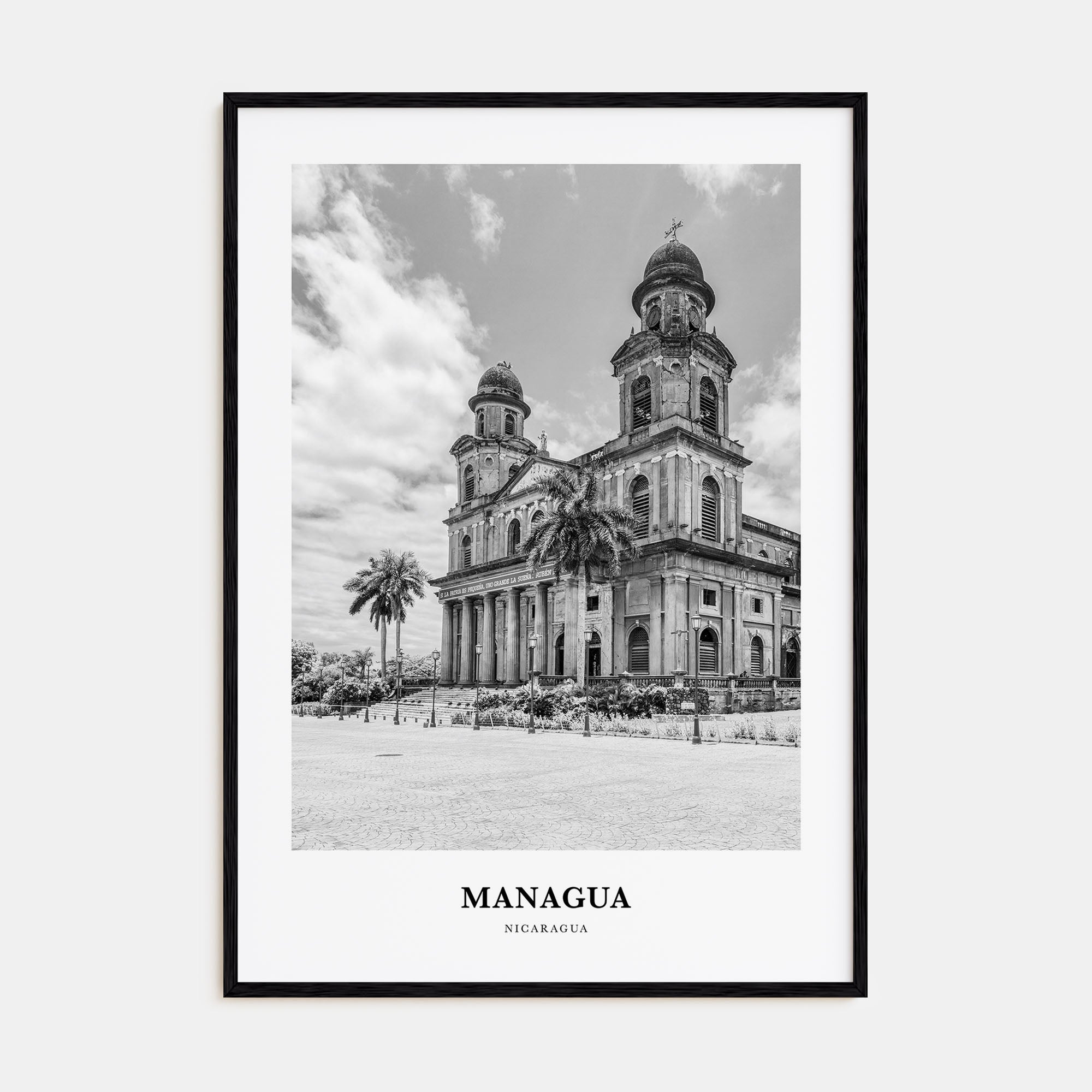 Managua Portrait B&W Poster